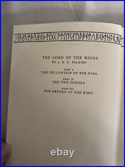 THE LORD OF THE RINGS 3 VOLS 1965 HOUGHTON Second Edition by J. R. R. TOLKIEN