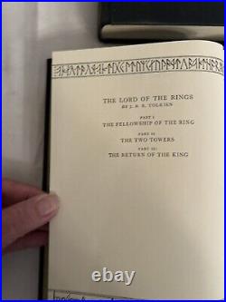 THE LORD OF THE RINGS 3 VOLS 1965 HOUGHTON Second Edition by J. R. R. TOLKIEN