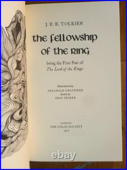 THE LORD OF THE RINGS By J. R. R. Tolkien- Folio Society 3 Vol. Set Unread MINT