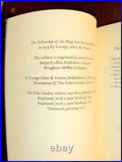 THE LORD OF THE RINGS By J. R. R. Tolkien- Folio Society 3 Vol. Set Unread MINT