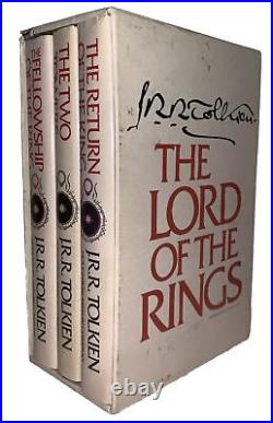 THE LORD OF THE RINGS, TRILOGY, J. R. R. TOLKIEN, 2nd Edition, HCDJ, SLIPCASE