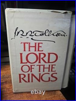 THE LORD OF THE RINGS, TRILOGY, J. R. R. TOLKIEN, 2nd Edition, HCDJ, SLIPCASE