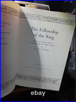 THE LORD OF THE RINGS, TRILOGY, J. R. R. TOLKIEN, 2nd Edition, HCDJ, SLIPCASE