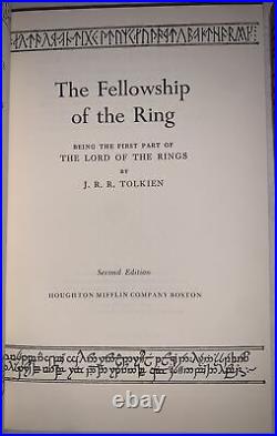 THE LORD OF THE RINGS, TRILOGY, J. R. R. TOLKIEN, 2nd Edition, HCDJ, SLIPCASE