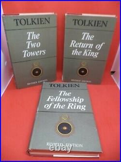 THE LORD OF THE RINGS old vintage 3 BOOK SET 1970S jrr tolkien GEORGE ALLEN UNW