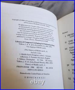 THE SHAPING OF MIDDLE-EARTH (HoMe Vol IV) J. R. R. Tolkien 1986 HC/DJ 1st US Ed