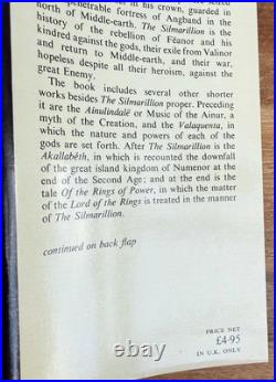 THE SILMARILLION TOLKIEN 1st Edition First Print HB /DJ 1977 Hobbit Lord Rings