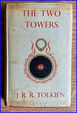 THE TWO TOWERS J. R. R. Tolkien 1st Ed 2nd Impression 1955 VG/VG With Jacket Map