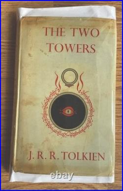 THE TWO TOWERS J. R. R. Tolkien 1st Ed 2nd Impression 1955 VG/VG With Jacket Map