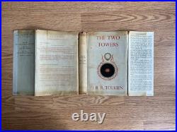 THE TWO TOWERS J. R. R. Tolkien 1st Ed 2nd Impression 1955 VG/VG With Jacket Map