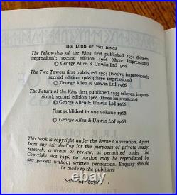 TOLKIEN J R R. / LORD OF THE RINGS The Fellowship of the Ring The Two Towers 1st