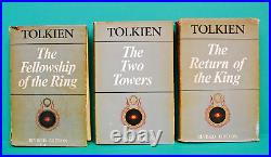 TOLKIEN LORD of THE RINGS 3 VOLS PARTS I, II & III REVISED 2nd Ed. 1968/70