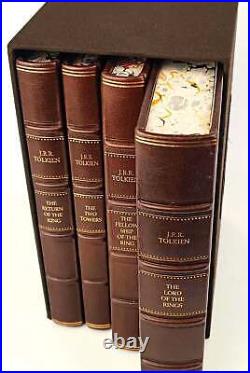TOLKIEN THE LORD OF THE RINGS Trilogy in exclusive leather binding