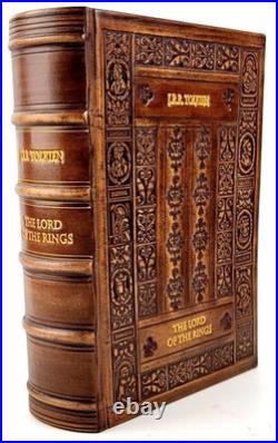 TOLKIEN THE LORD OF THE RINGS premium leather binding, foreedge painting
