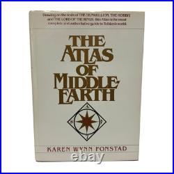 The Atlas of Middle-earth Karen Wynn Fonstad 1st Tolkien hardcover VG Lord Rings