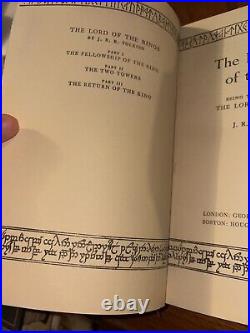 The Fellowship Of The Ring J. R. R. Tolkien 1st American Edition 9th or 10th Impr