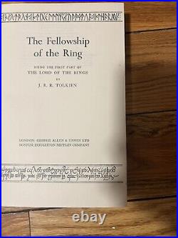 The Fellowship Of The Ring by Tolkien Lord Of The Ring 1st Edition 1961