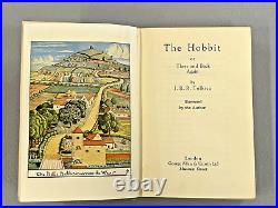 The Hobbit J. R. R. Tolkien (2nd Edition 5th Printing 1951) HB Book Good RARE