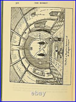 The Hobbit J. R. R. Tolkien (2nd Edition 5th Printing 1951) HB Book Good RARE