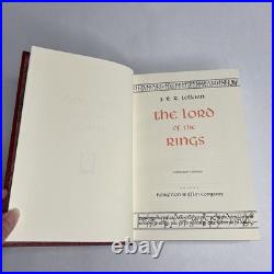 The LORD Of The RINGS Collectors Edition Red Box Slipcase J. R. R. Tolkien 1987