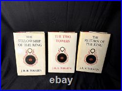 The LORD Of The RINGS Trilogy 1st Ed Set 8-6-4 JRR TOLKIEN READ DESCRIPTION