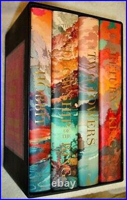 The LORD Of The RINGS Trilogy and The Hobbit by JRR Tolkien Custom Slipcase& DJs