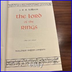 The Lord Of The Rings J. R. R. TOLKIEN 1974 Collector's 2nd Ed Map/Slip 1st Print