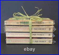 The Lord Of The Rings JRR Tolkien 1965 Ballantine Set 1968/9 prints +1967 Hobbit