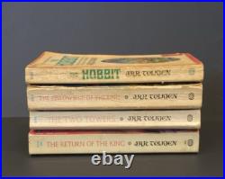 The Lord Of The Rings JRR Tolkien 1965 Ballantine Set 1968/9 prints +1967 Hobbit