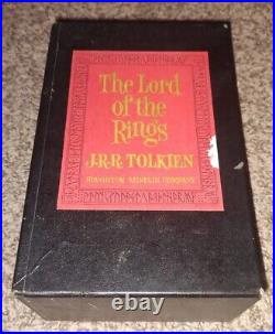 The Lord Of The Rings JRR Tolkien Houghton Mifflin 1965 Box Set 2nd Edition