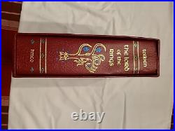 The Lord Of The Rings Red Leather 1994 Collector Edition JRR Tolkien WITH MAP