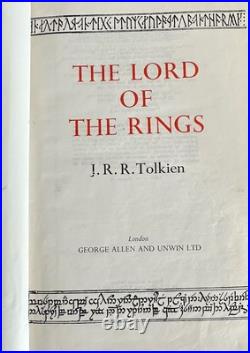 The Lord of The Rings Deluxe Edition 1974 Allen & Unwin 4th impression 1974 Box
