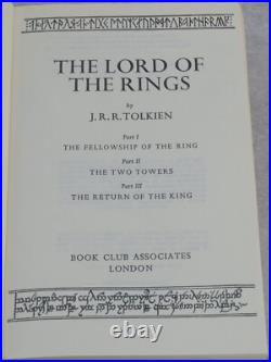 The Lord of The Rings J. R. R Tolkien London Book Club Associates (1971, Hardback)