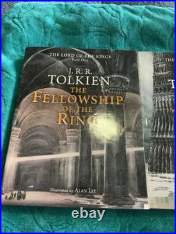 The Lord of The Rings JRR Tolkien Alan Lee Illustrated Hardback Box Set 2002