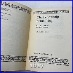 The Lord of the Rings 1977 5th Impression Unwin 3 Paperback Book Set Tolkien