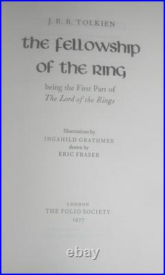 The Lord of the Rings 1977 J. R. R. Tolkien 3 Vol set w Slipcase Folio Society