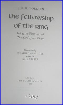 The Lord of the Rings 1977 J. R. R. Tolkien 3 Vol set w Slipcase Folio Society
