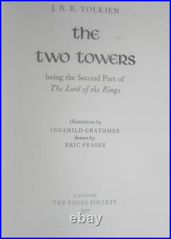 The Lord of the Rings 1977 J. R. R. Tolkien 3 Vol set w Slipcase Folio Society