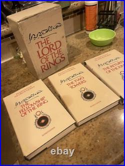 The Lord of the Rings 3 Volume Box Set by J. R. R. Tolkien Hard Cover 1978