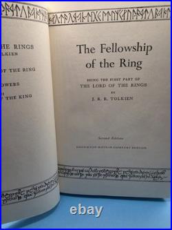 The Lord of the Rings 3 Volume set Second Edition Slipcase 1965 The Lord of the Rings 3 Volume set Second Edition Slipcase 1965
