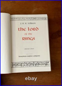 The Lord of the Rings Collector's Ed Red Leatherette HC with Map & Slipcase
