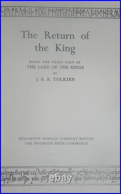 The Lord of the Rings J. R. R. Tolkien 14,11,11 Printings 1963
