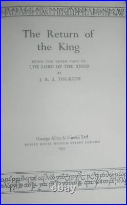 The Lord of the Rings J. R. R. Tolkien 1955/1956 5,2,1 Set with Dustjackets