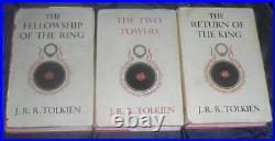 The Lord of the Rings J. R. R. Tolkien 1956/1957 5,4,3 Set with Dustjackets VG