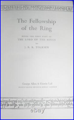 The Lord of the Rings J. R. R. Tolkien 1956/1957 5,4,3 Set with Dustjackets VG