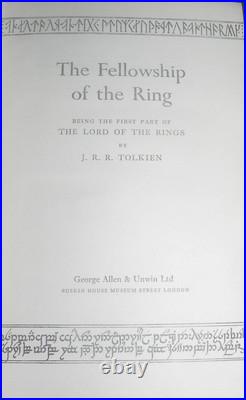 The Lord of the Rings J. R. R. Tolkien 1956/1957 5,4,3 Set with Dustjackets VG