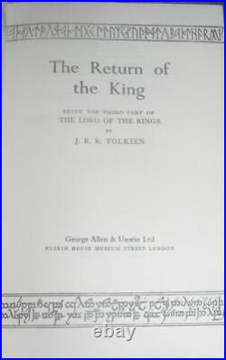 The Lord of the Rings J. R. R. Tolkien 1956/1957 5,4,3 Set with Dustjackets VG