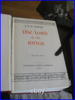 The Lord of the Rings J. R. R. Tolkien 1974 Hardcover Collector's Edition L vg