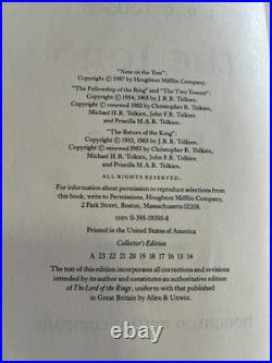 The Lord of the Rings J. R. R Tolkien Collector's Edition Slipcase/1 Book