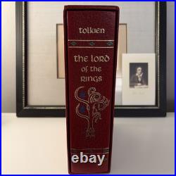 The Lord of the Rings Red Leather HMCO Collectors Edition Map & Slipcase 1987 The Lord of the Rings Red Leather HMCO Collectors Edition Map & Slipcase 1987